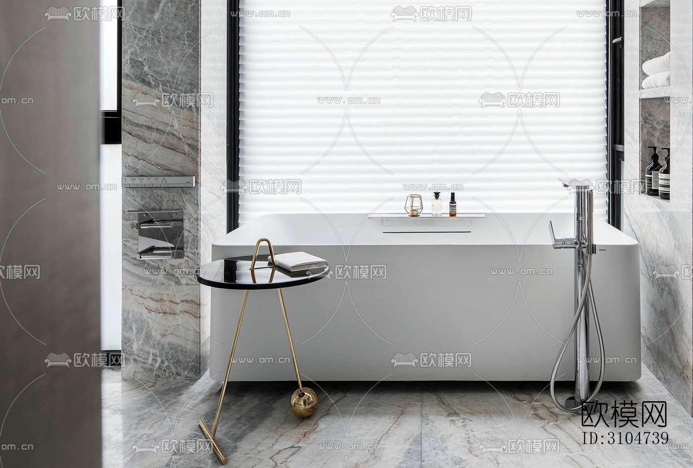 现代卫生间效果图下载（渲染图1）