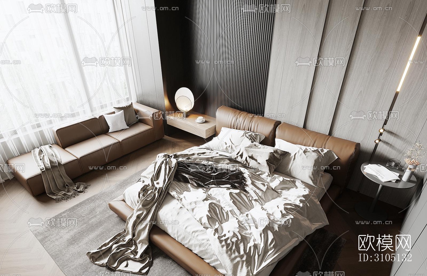 现代平层效果图下载（渲染图4）