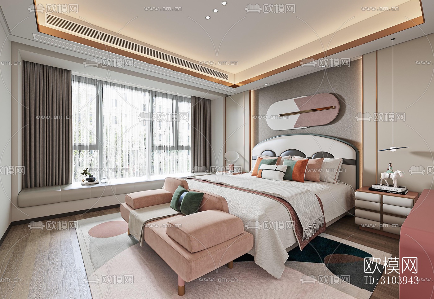 欧式儿童房效果图下载（渲染图3）