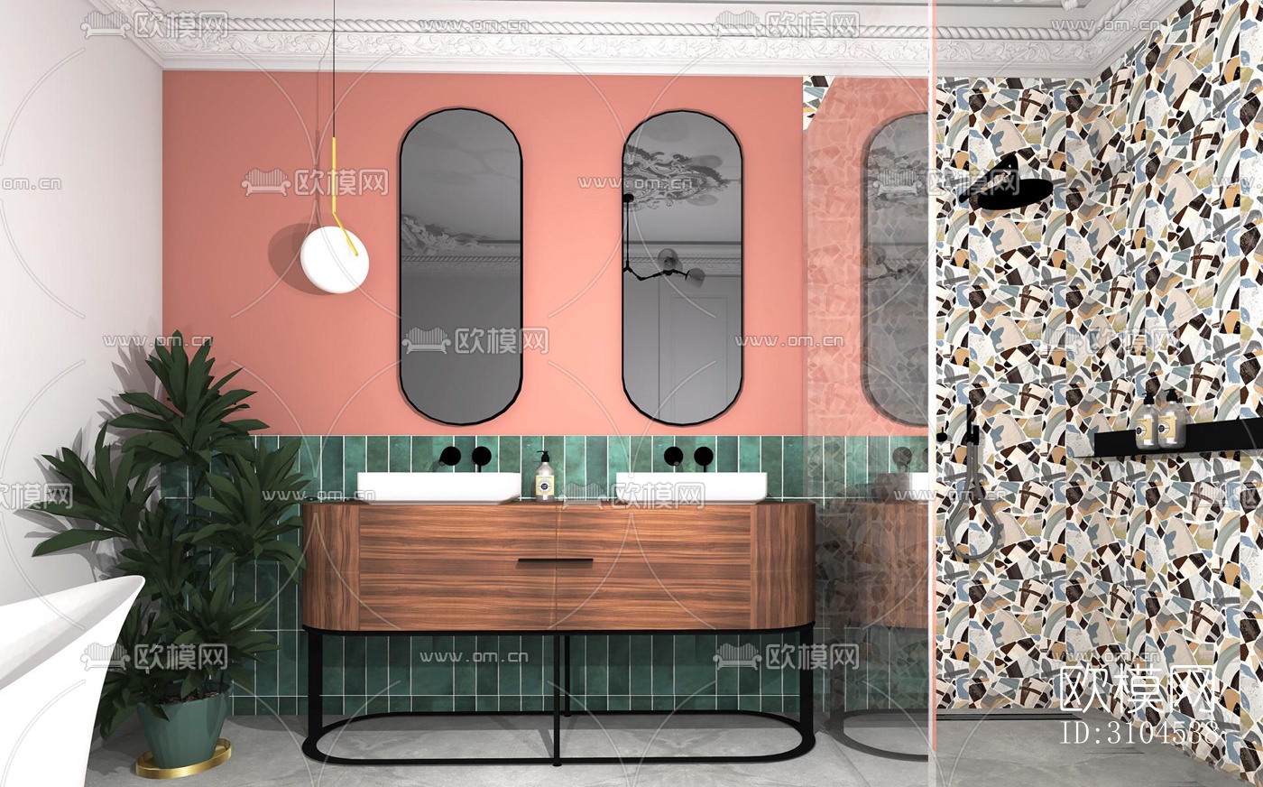 北欧卫生间效果图下载（渲染图5）