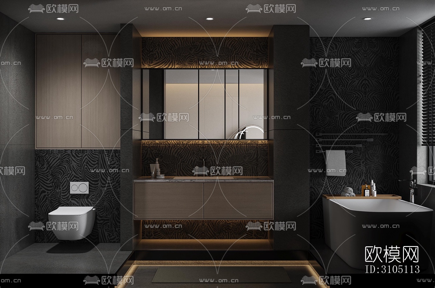 现代平层效果图下载（渲染图10）