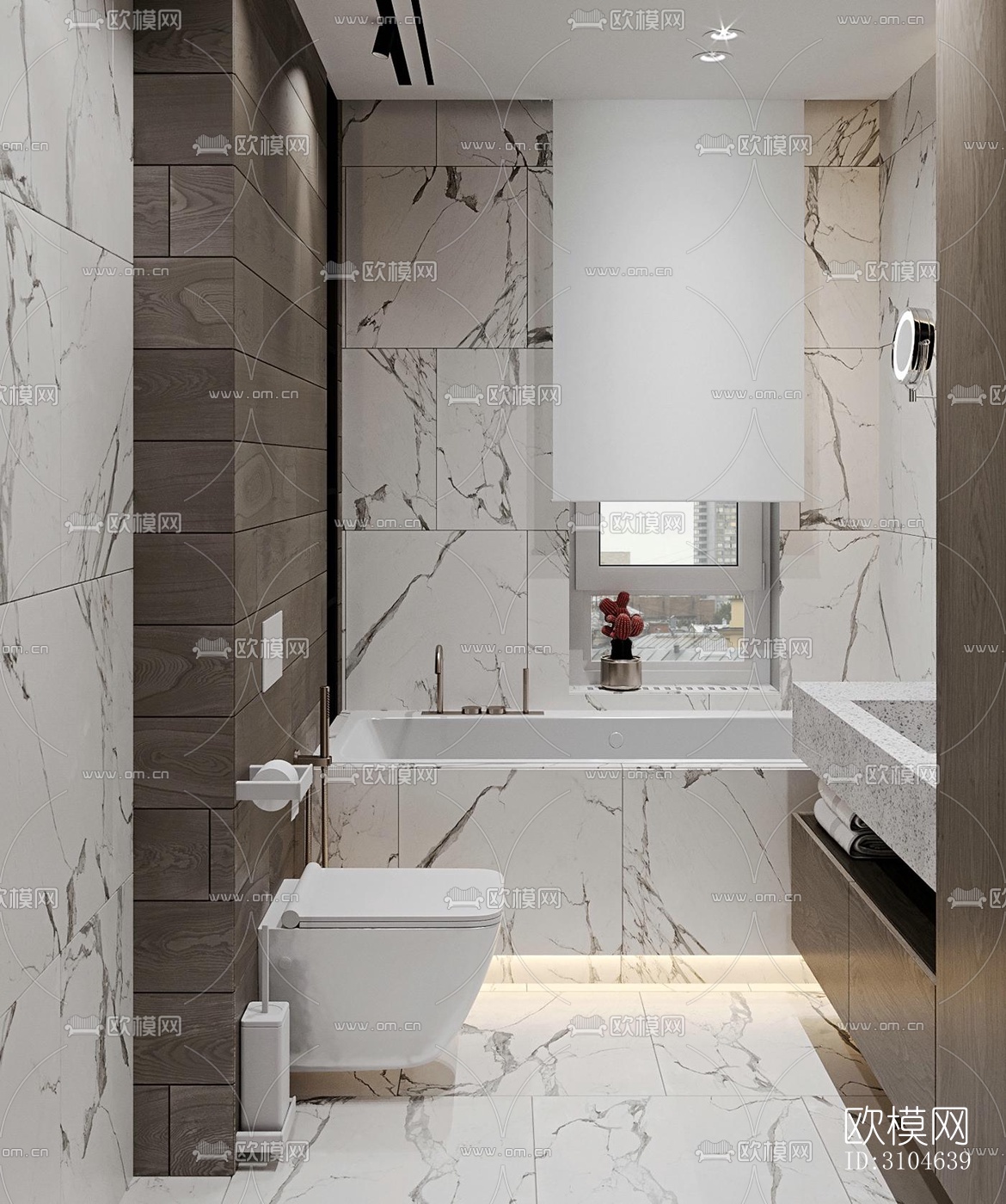 现代卫生间效果图下载（渲染图5）