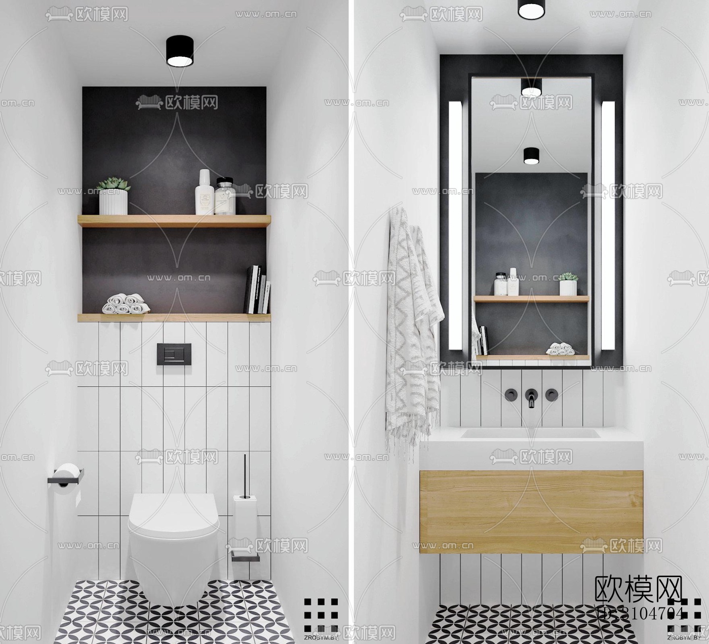 现代卫生间效果图下载（渲染图5）