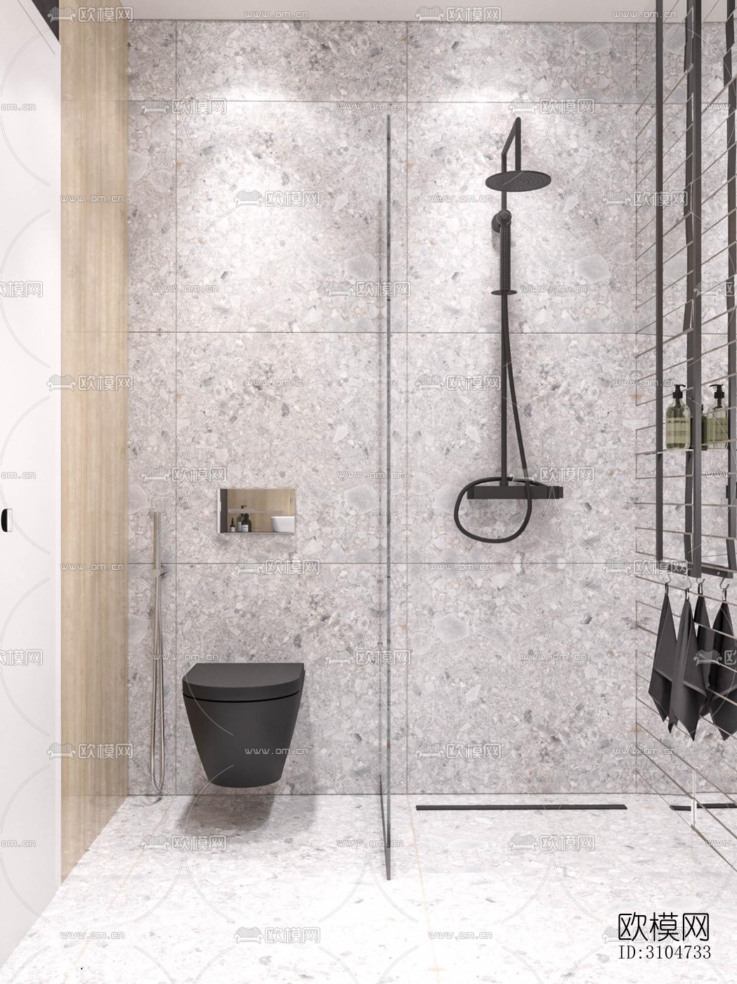 现代卫生间效果图下载（渲染图2）