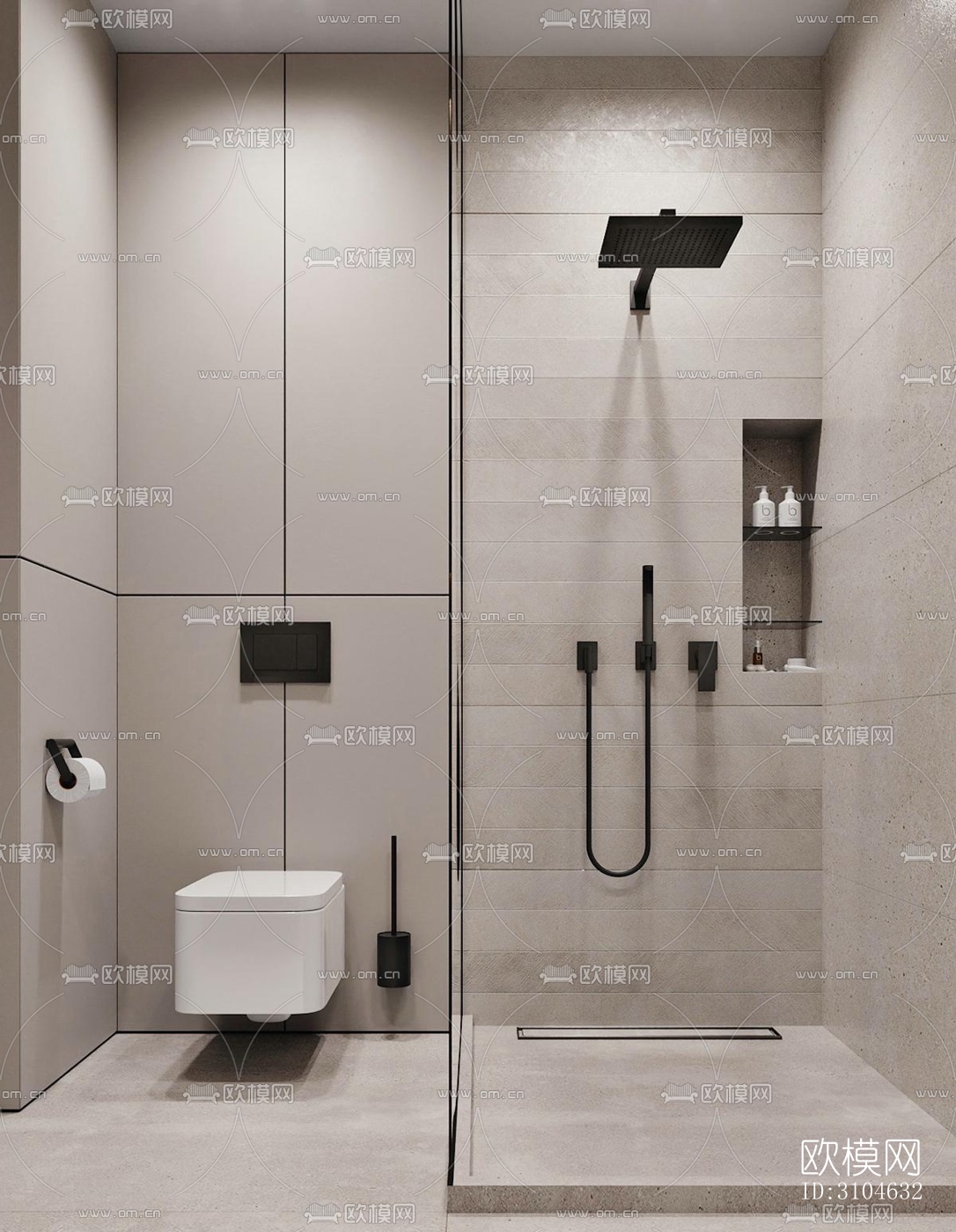 现代卫生间效果图下载（渲染图5）