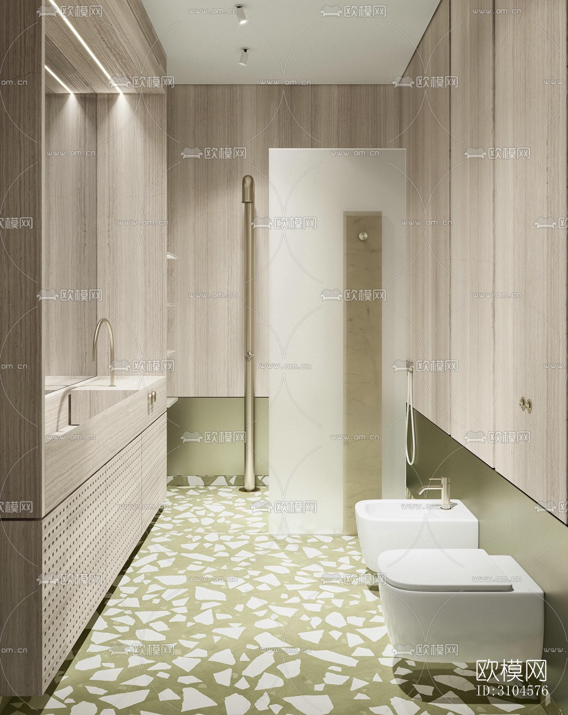 法式卫生间效果图下载（渲染图5）