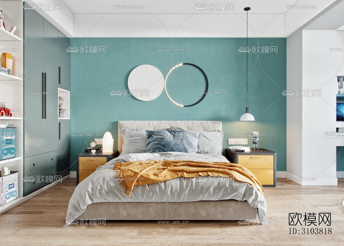 北欧儿童房效果图下载（渲染图2）