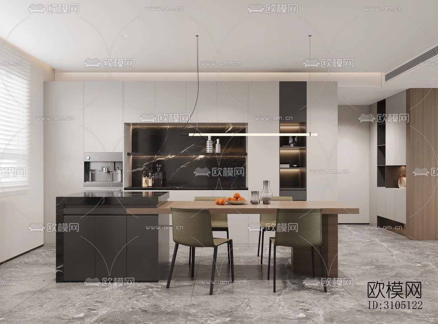 现代平层效果图下载（渲染图6）