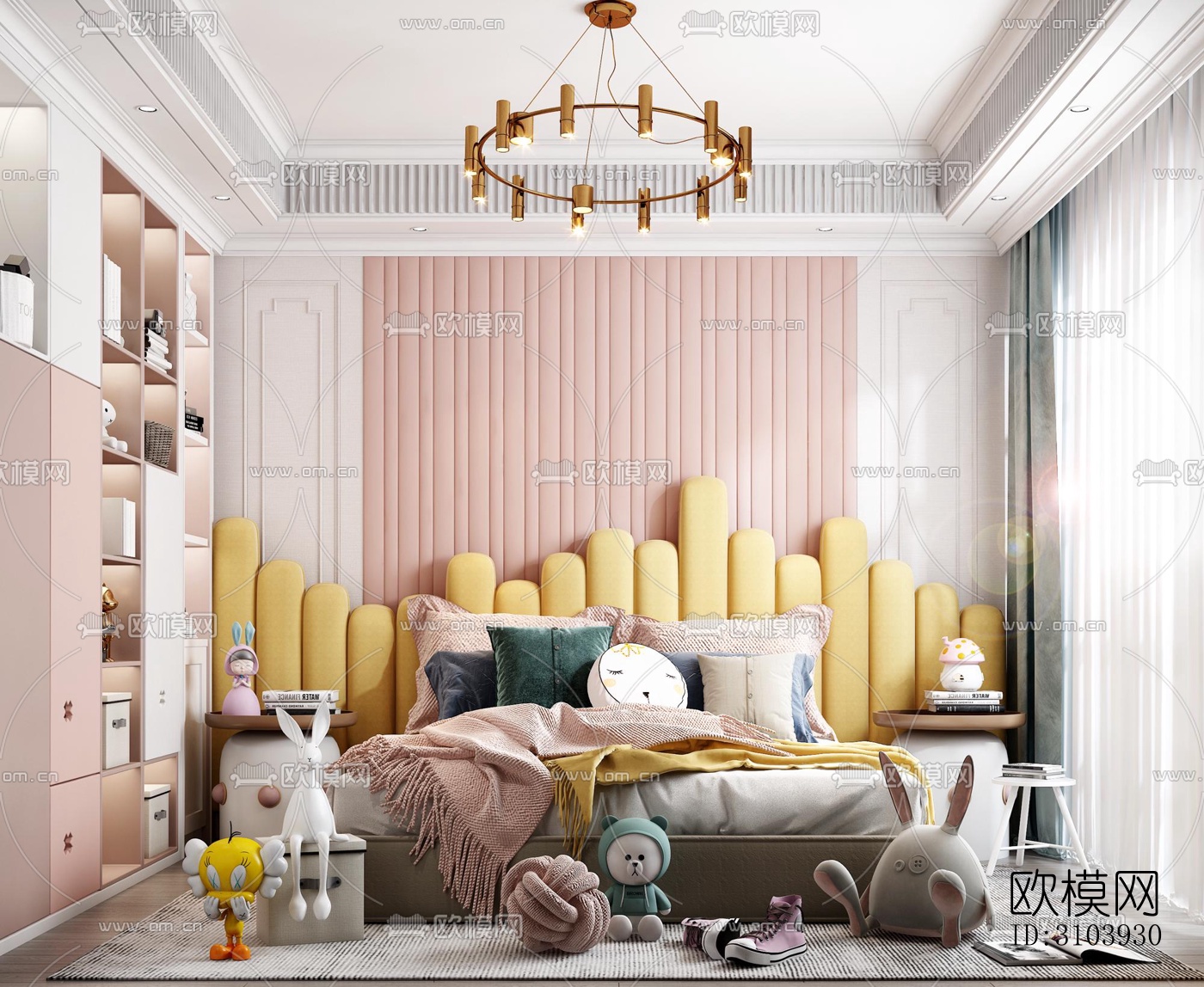 欧式儿童房效果图下载（渲染图5）