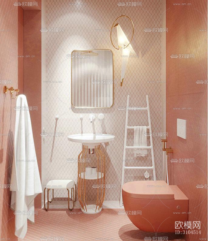 北欧卫生间效果图下载（渲染图4）