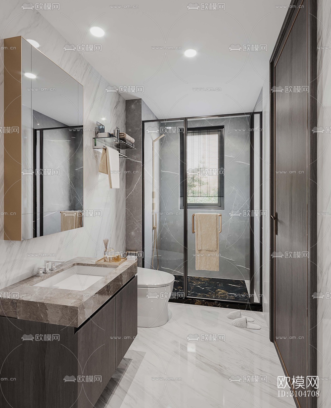 现代卫生间效果图下载（渲染图5）