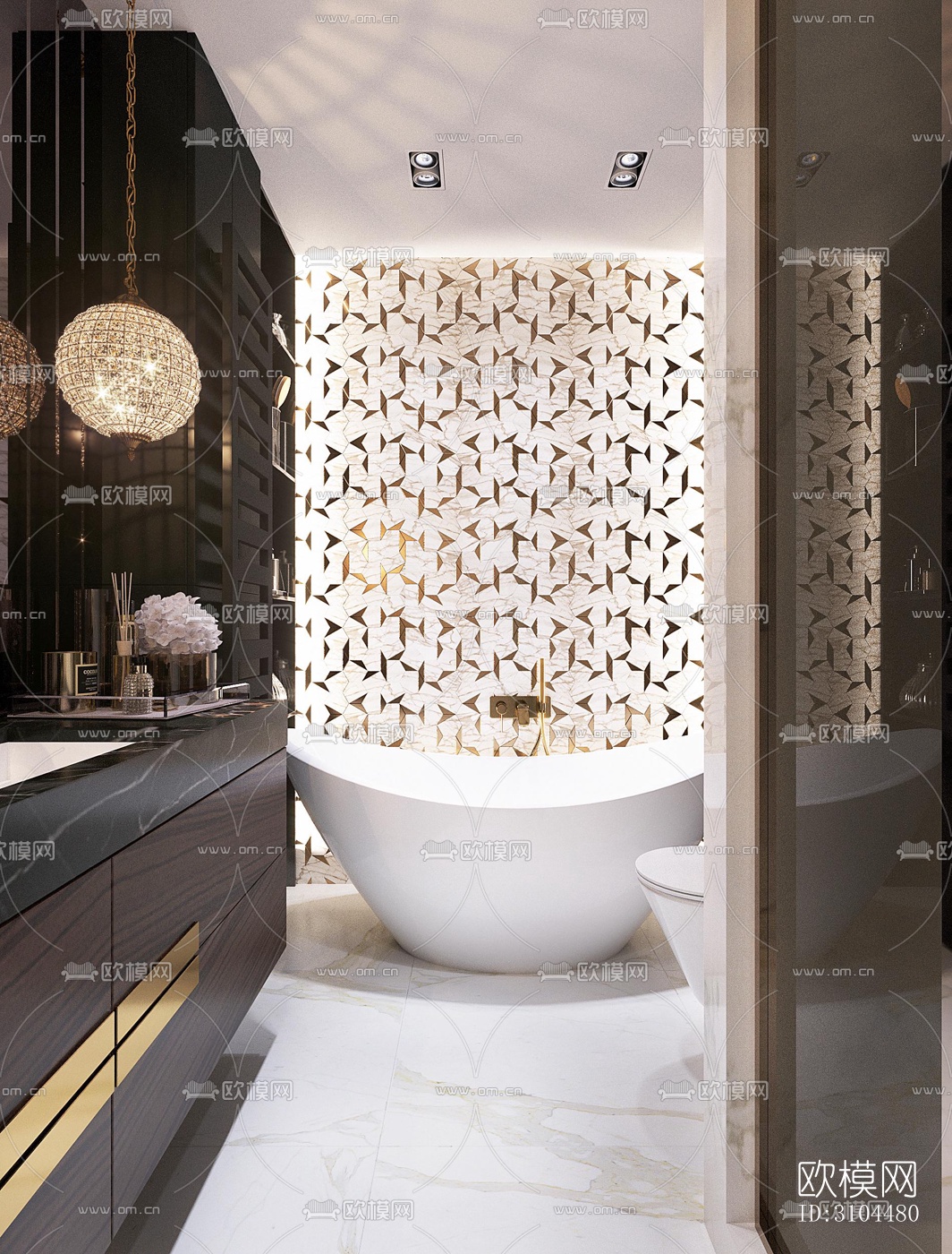 北欧卫生间效果图下载（渲染图3）