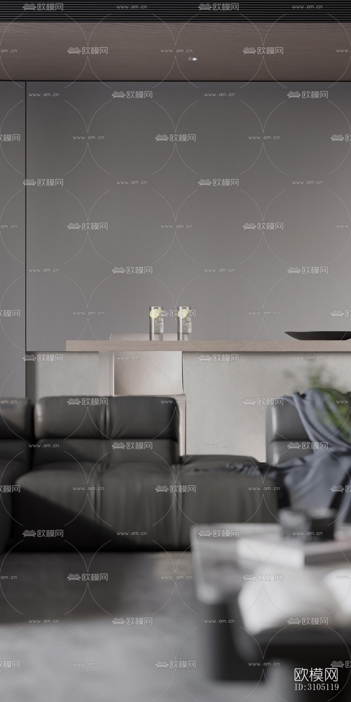 现代平层效果图下载（渲染图15）