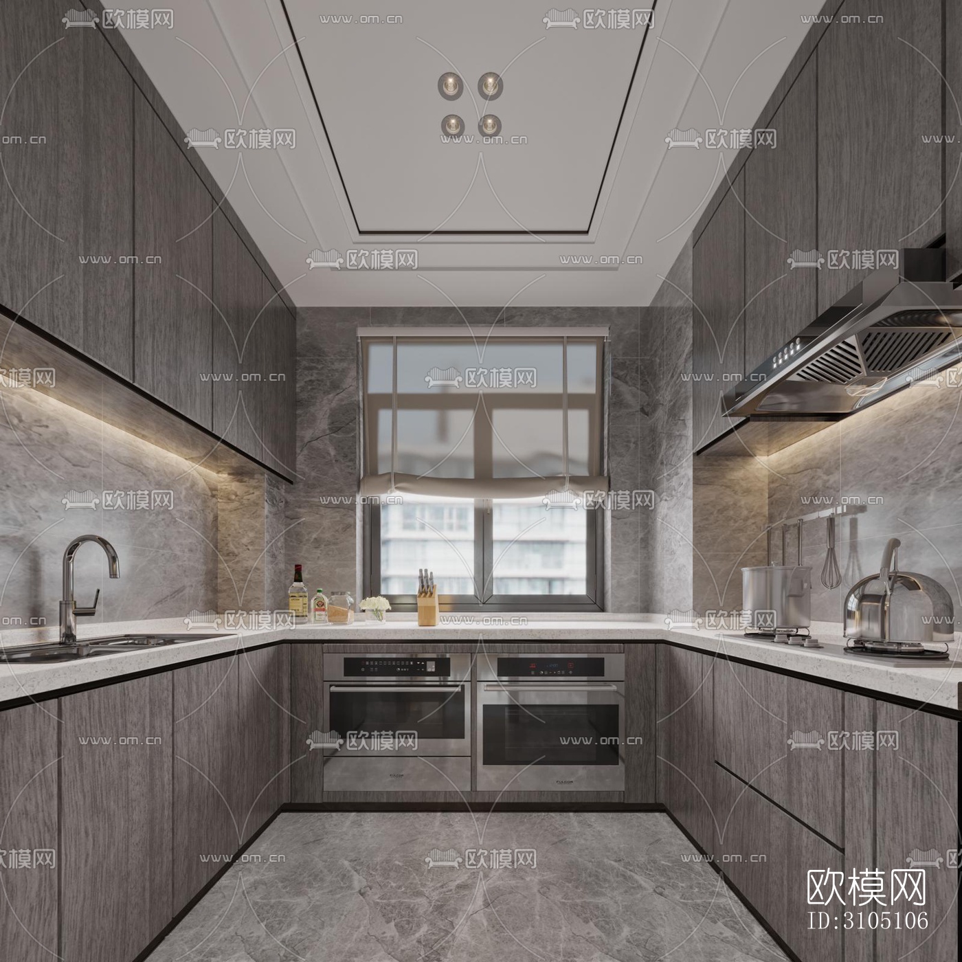 新中式平层效果图下载（渲染图8）