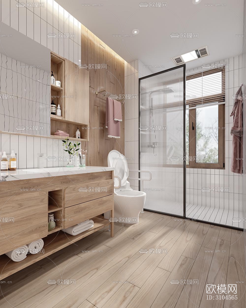 日式卫生间效果图下载（渲染图5）