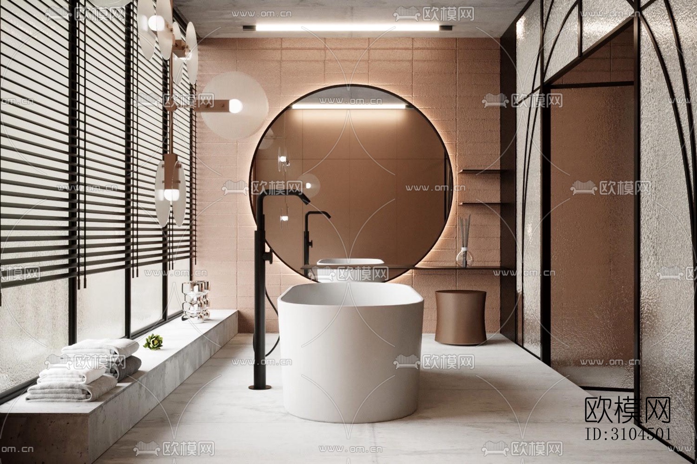 北欧卫生间效果图下载（渲染图4）