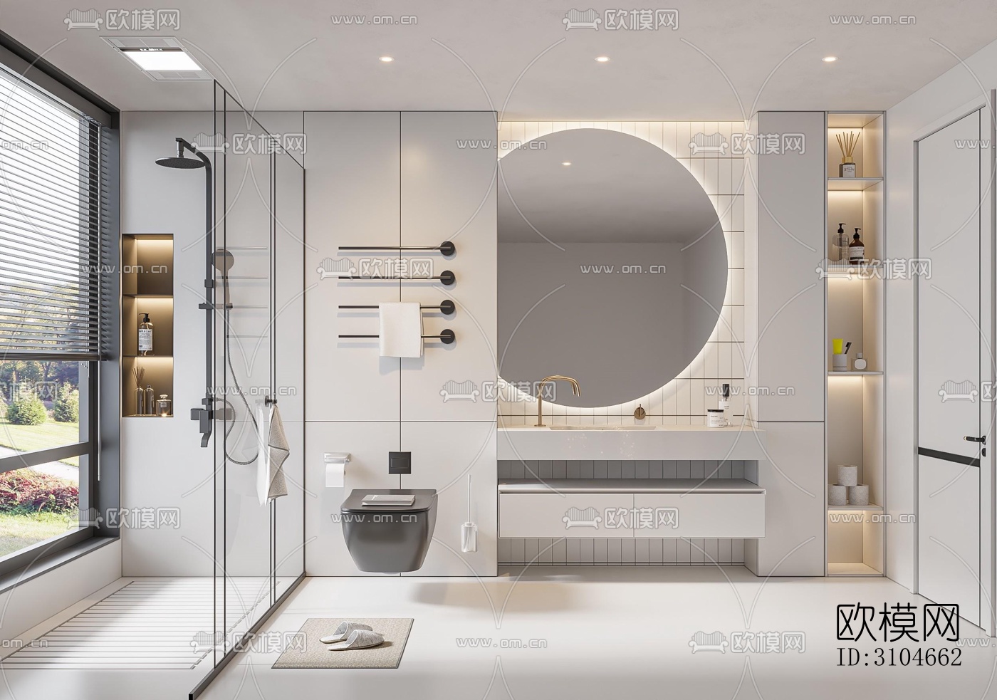 现代卫生间效果图下载（渲染图5）