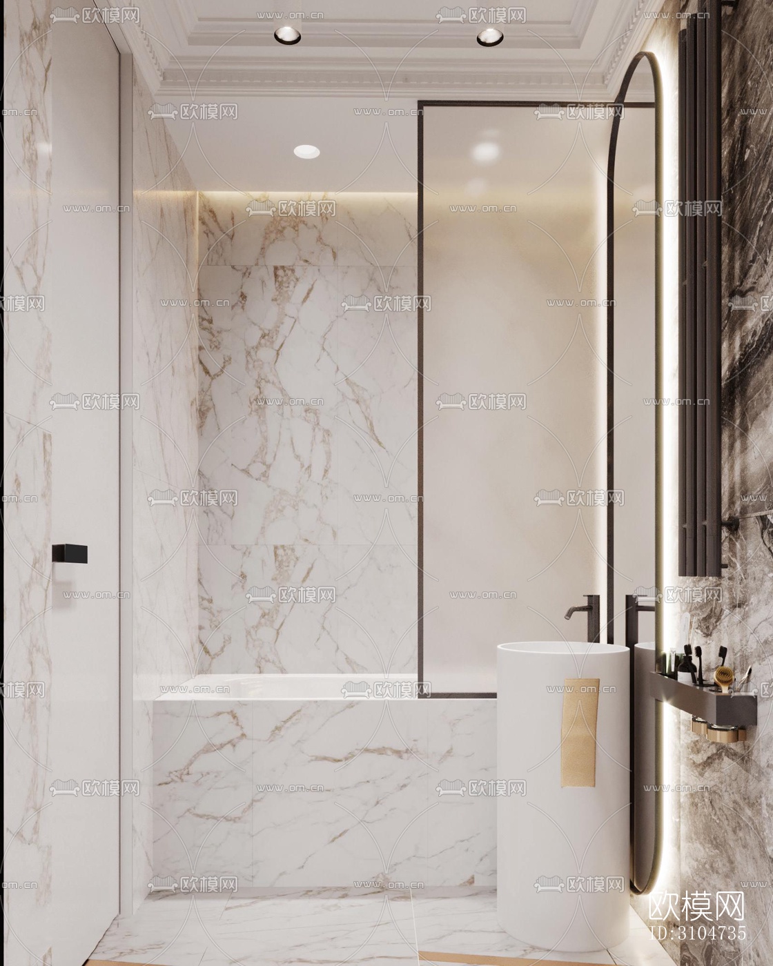 现代卫生间效果图下载（渲染图5）