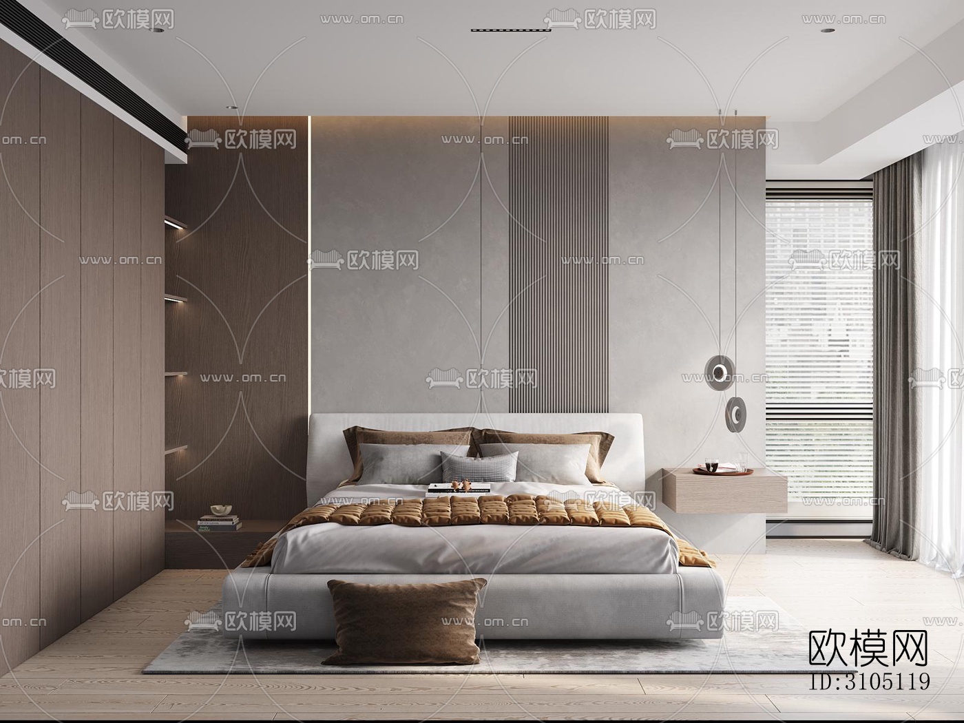 现代平层效果图下载（渲染图7）