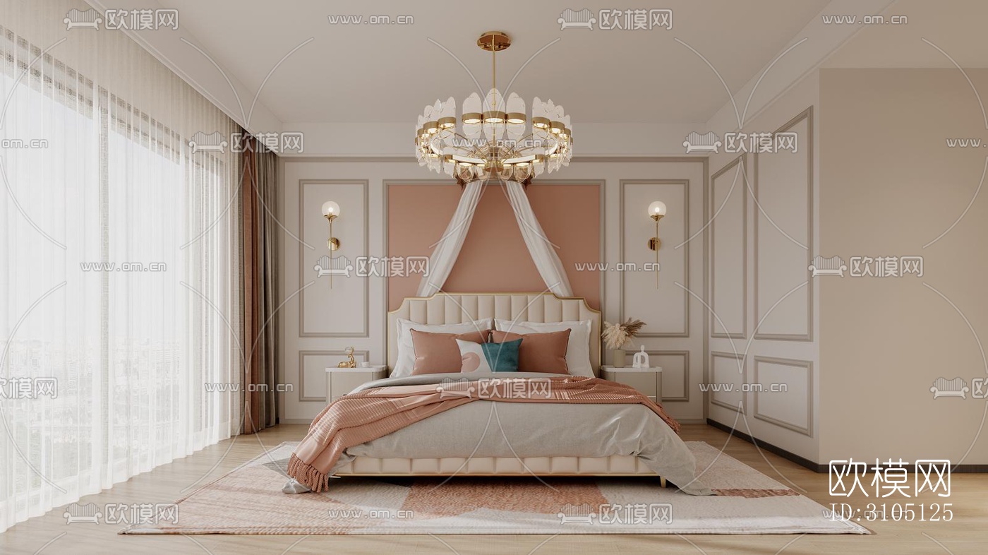 现代平层效果图下载（渲染图2）