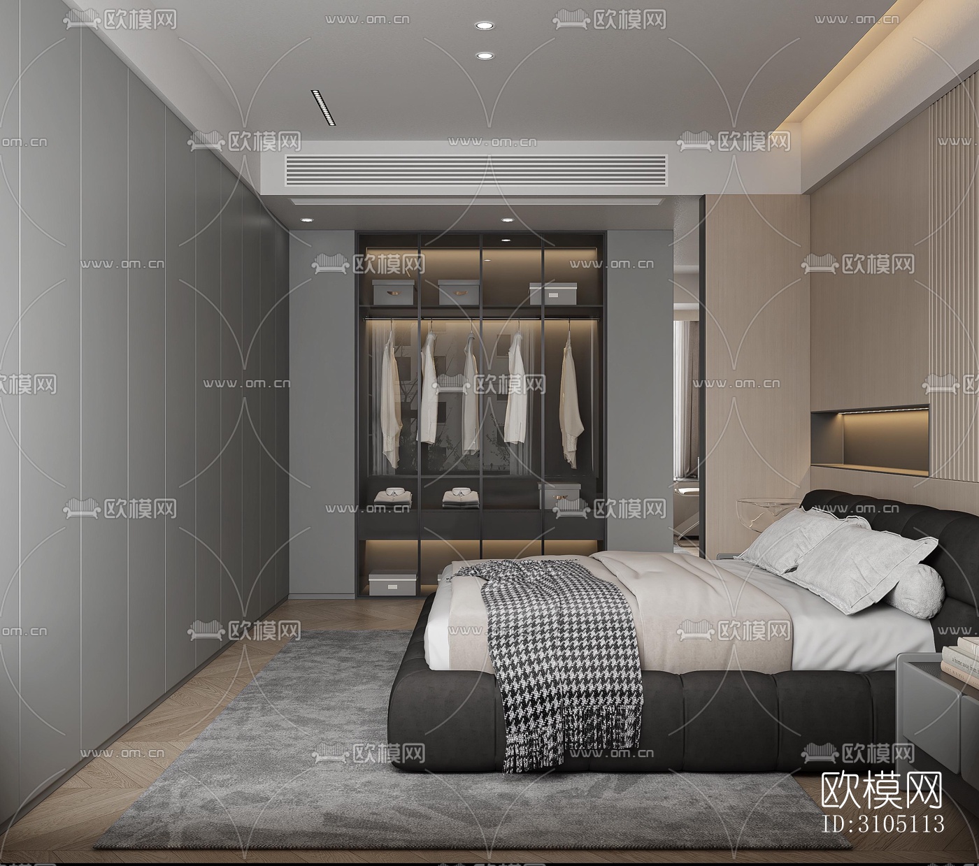 现代平层效果图下载（渲染图8）