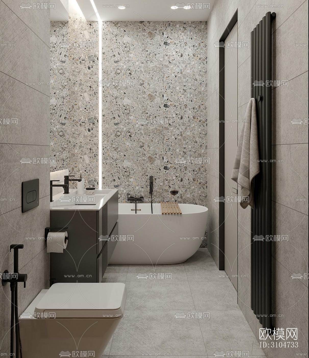 现代卫生间效果图下载（渲染图5）