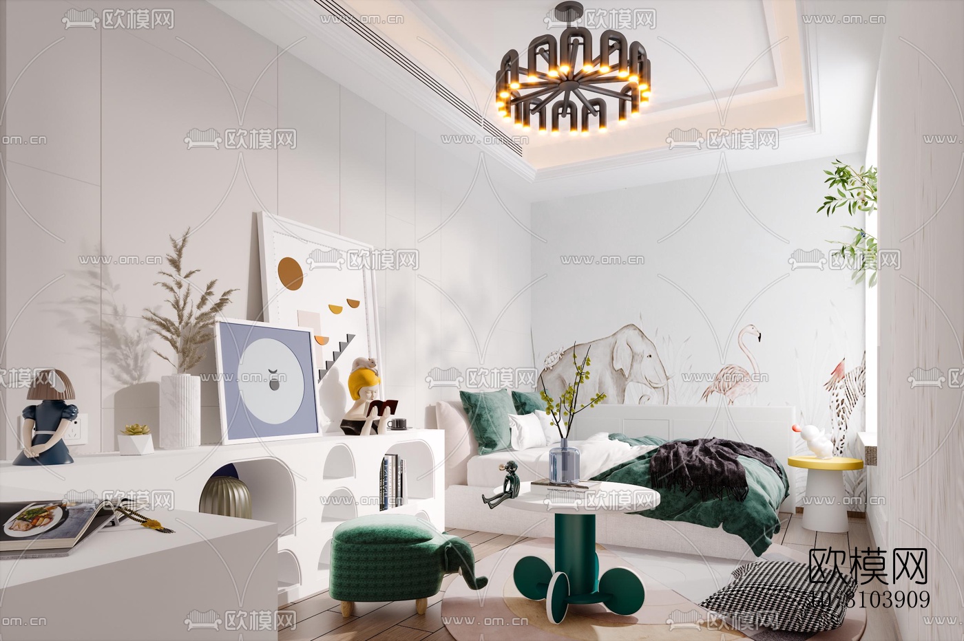 后现代儿童房效果图下载（渲染图3）