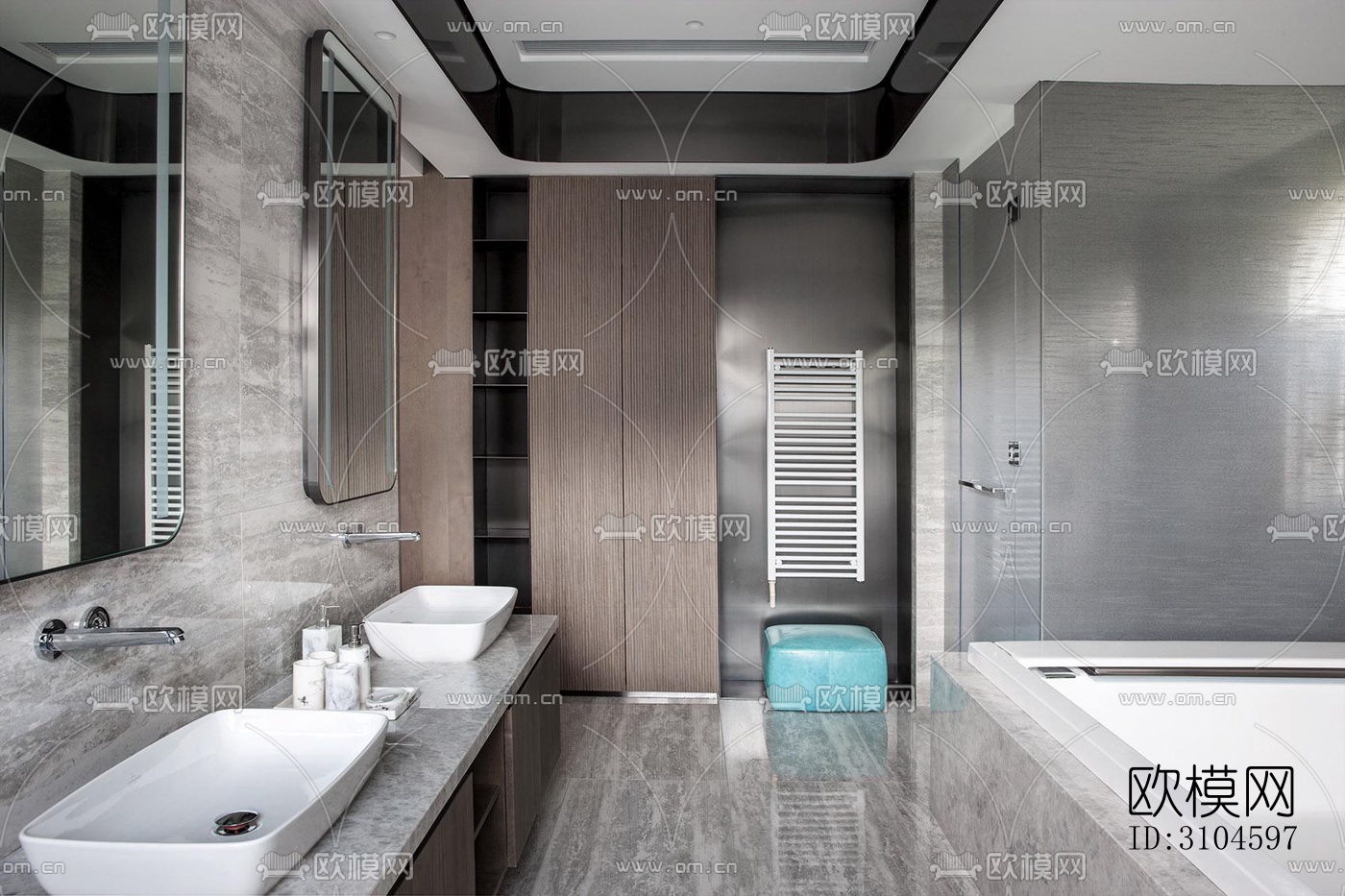 现代卫生间效果图下载（渲染图5）