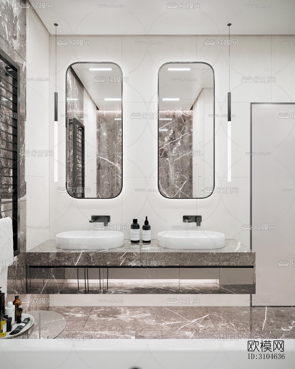 现代卫生间效果图下载（渲染图5）