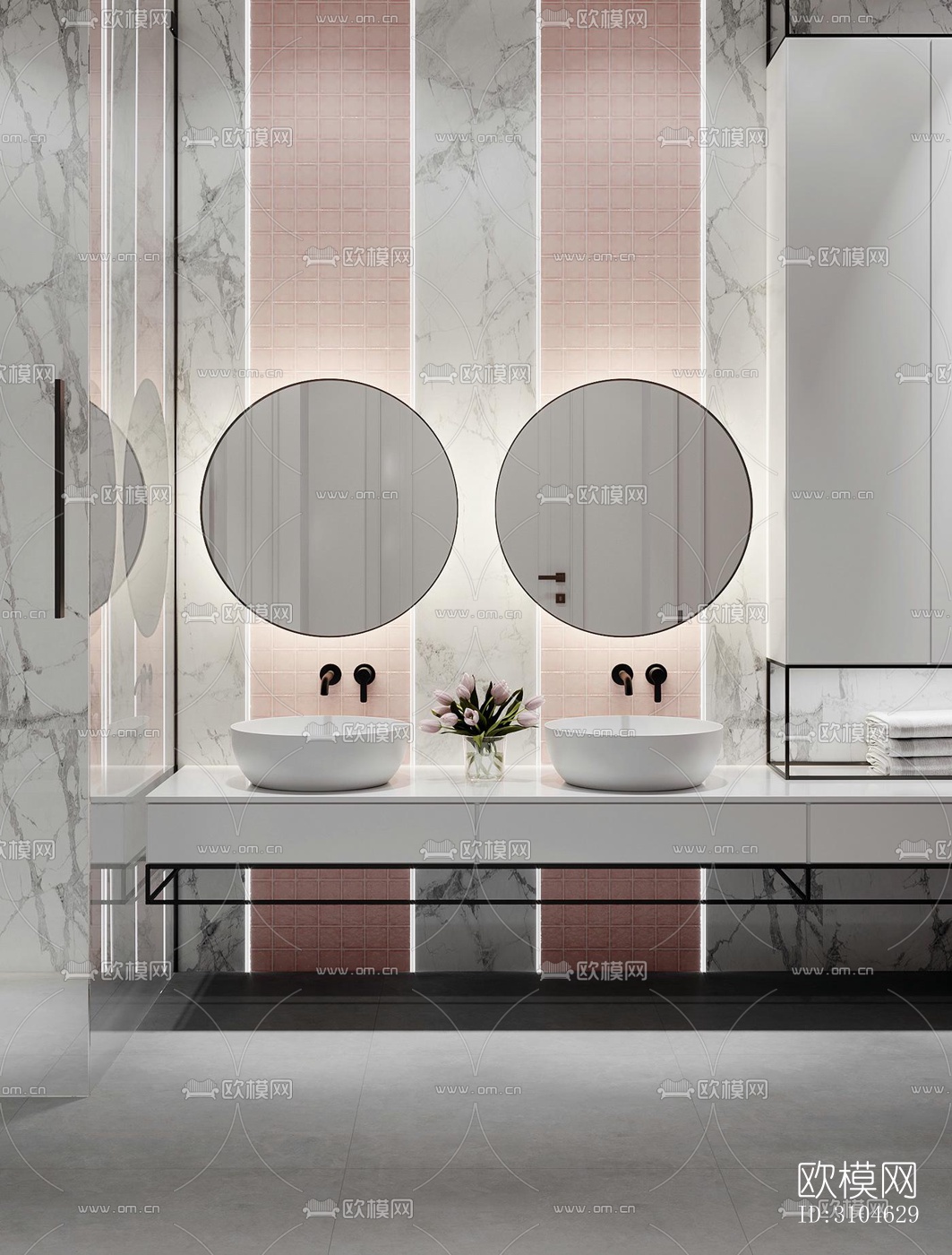 现代卫生间效果图下载（渲染图5）