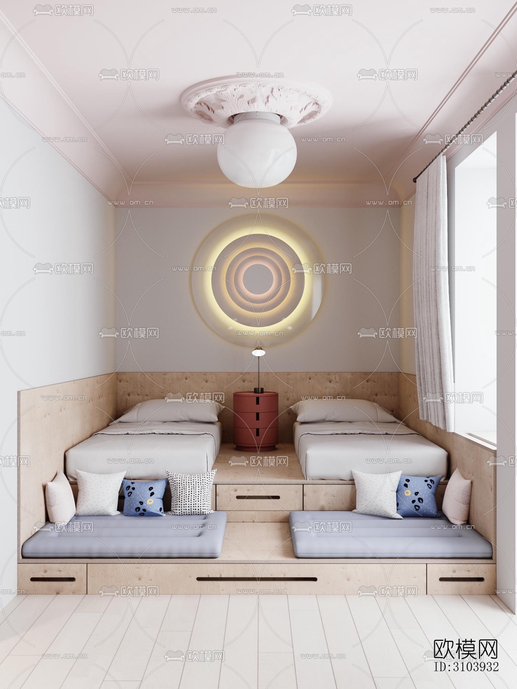 欧式儿童房效果图下载（渲染图1）