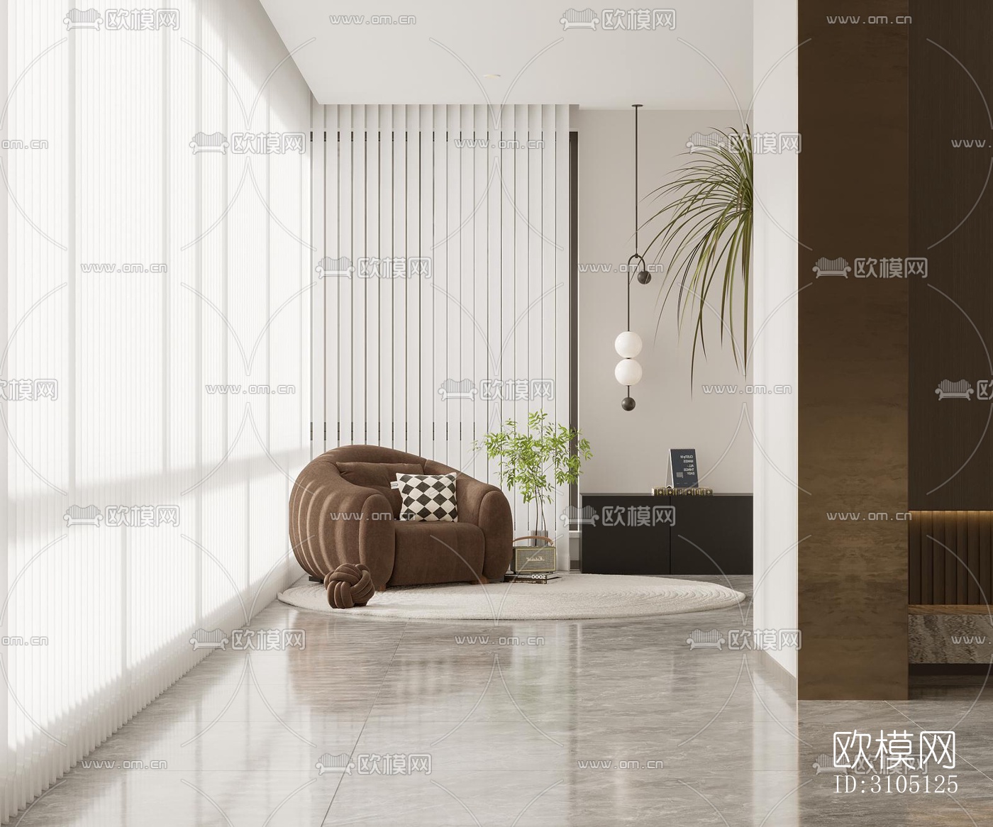 现代平层效果图下载（渲染图6）