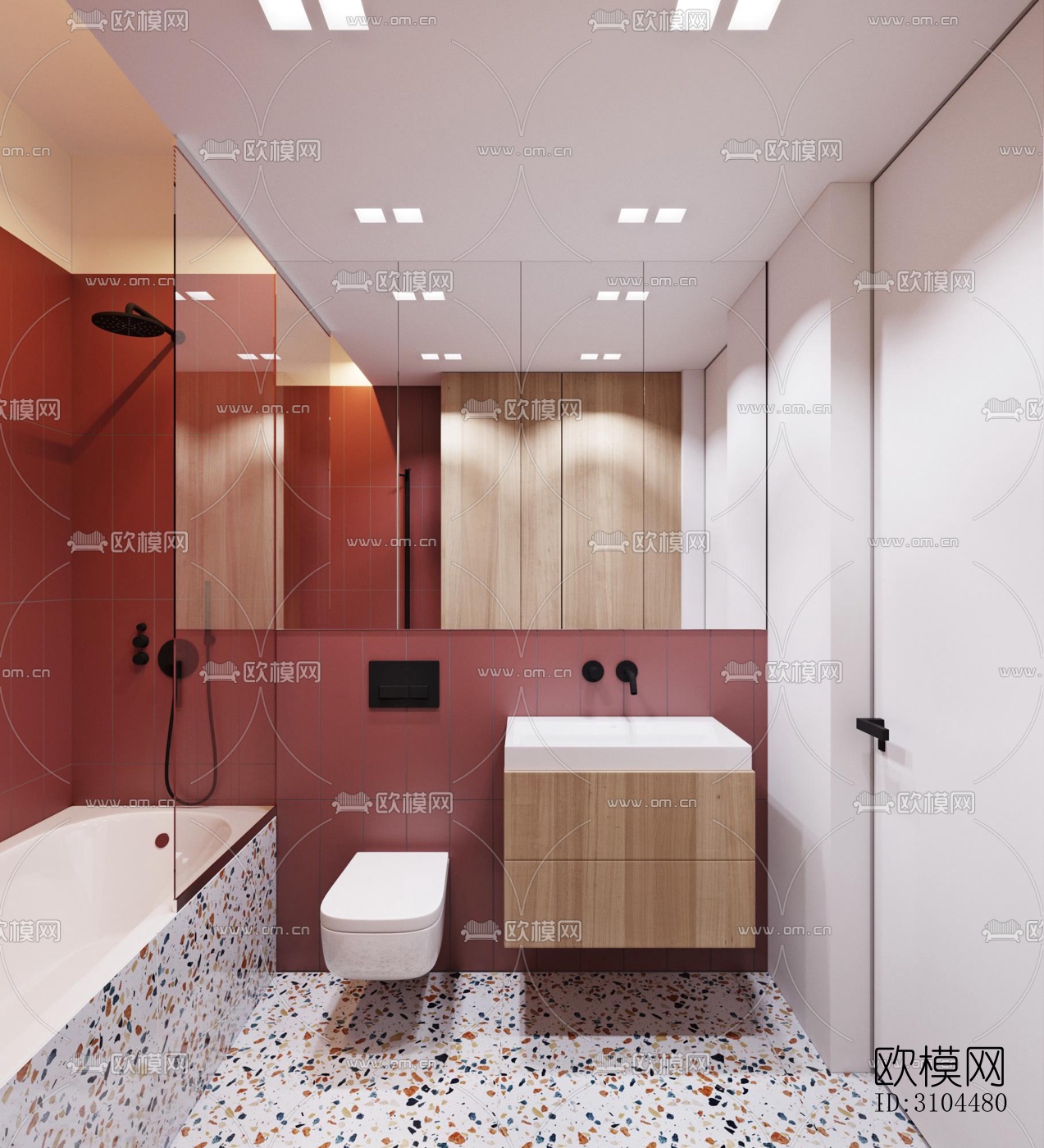 北欧卫生间效果图下载（渲染图4）