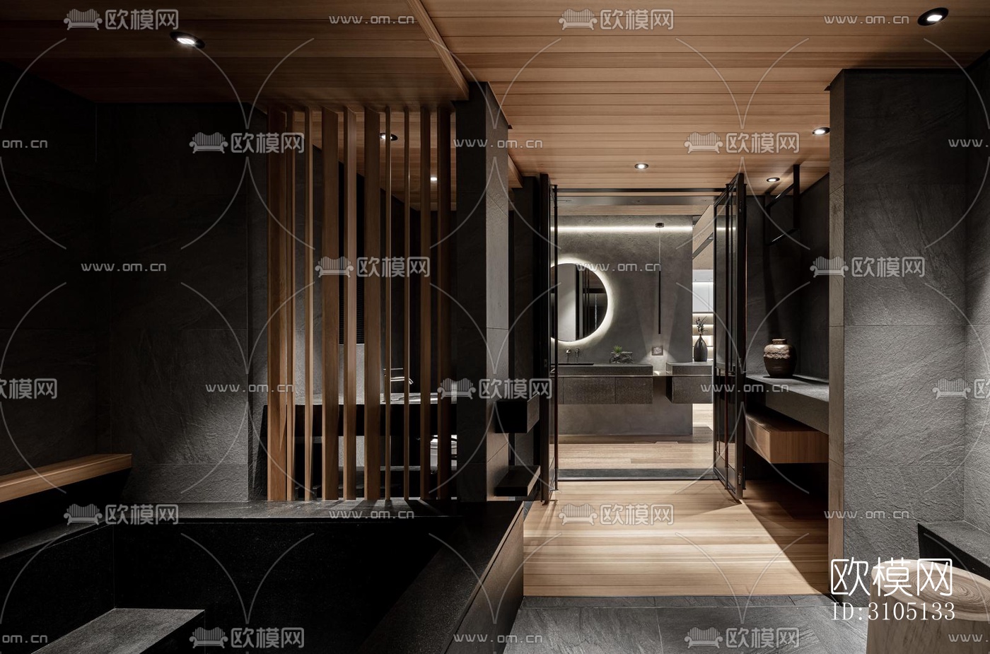 现代平层效果图下载（渲染图2）