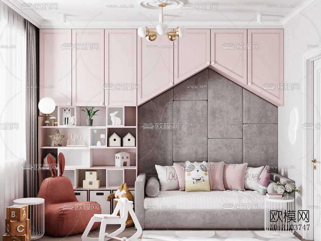 北欧儿童房效果图下载（渲染图5）