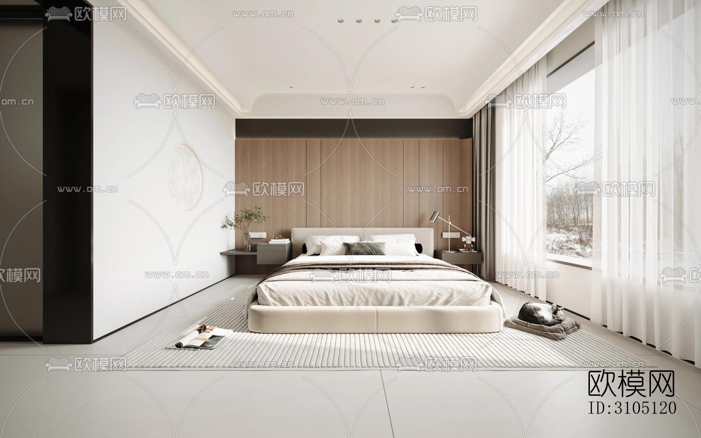 现代平层效果图下载（渲染图5）