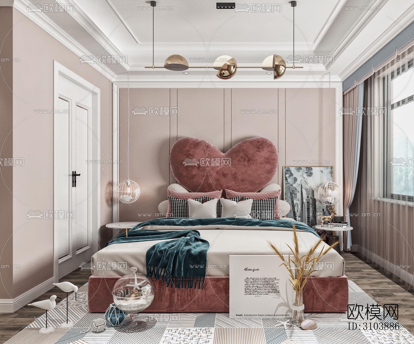 北欧儿童房效果图下载（渲染图5）