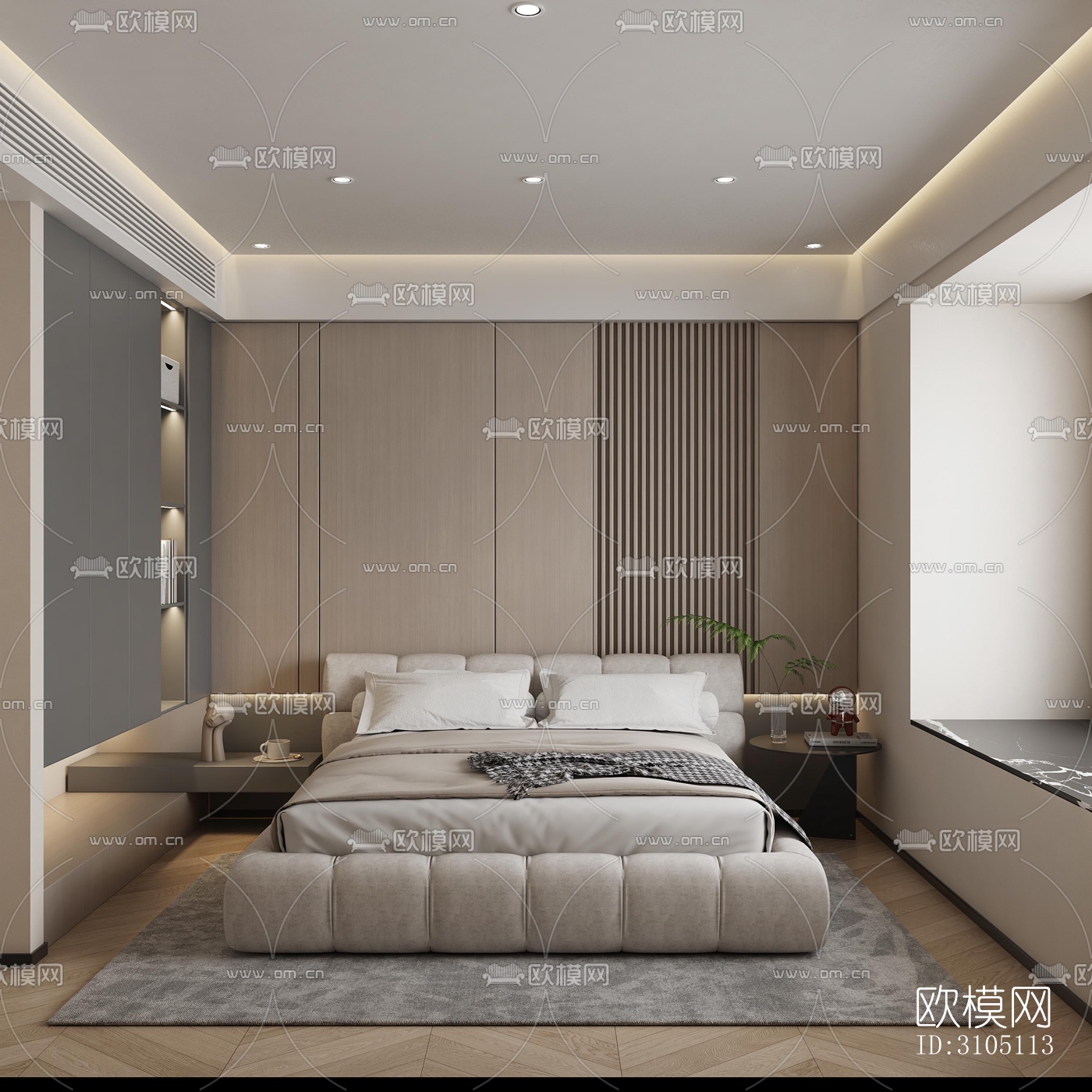 现代平层效果图下载（渲染图5）