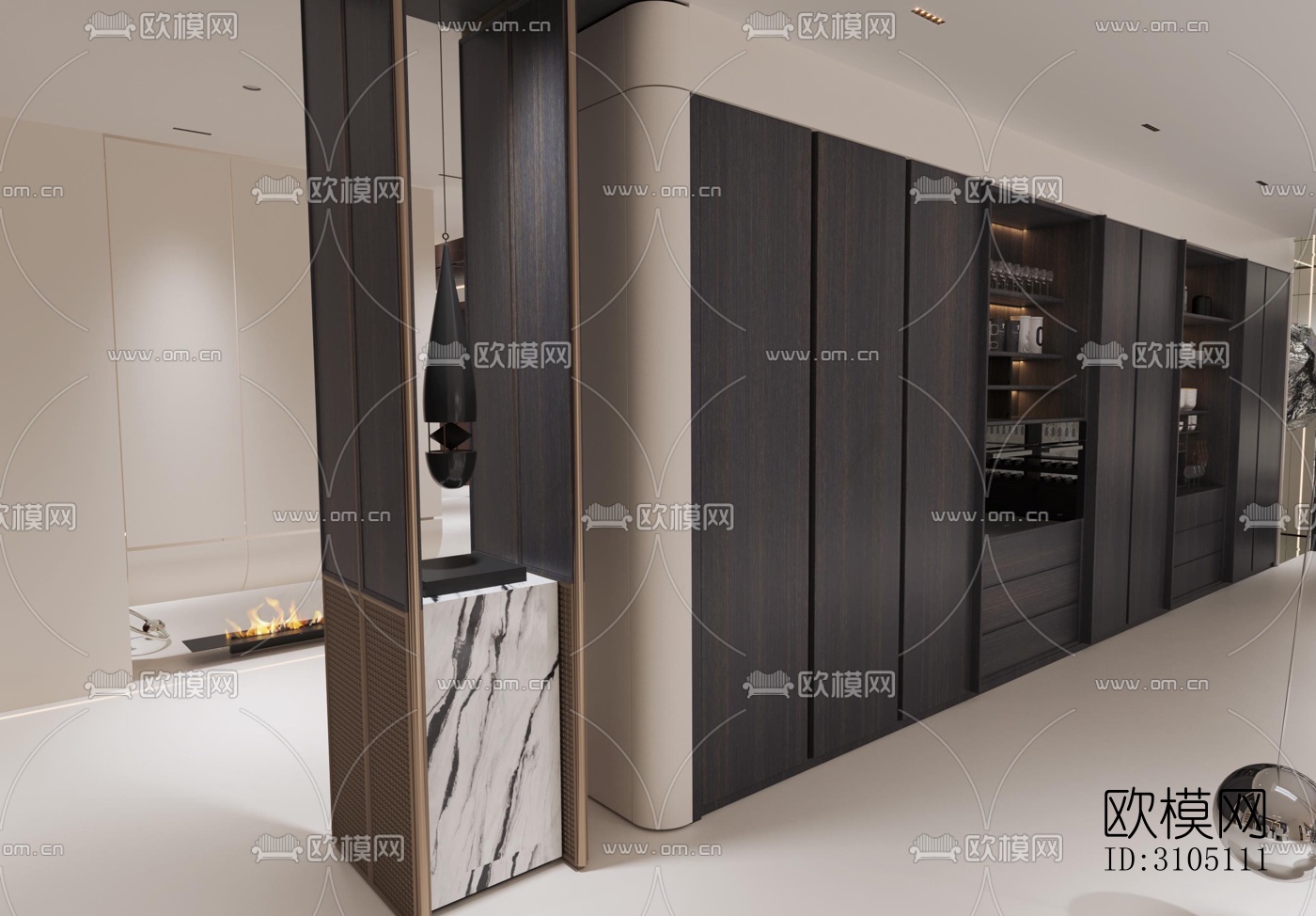 现代平层效果图下载（渲染图6）