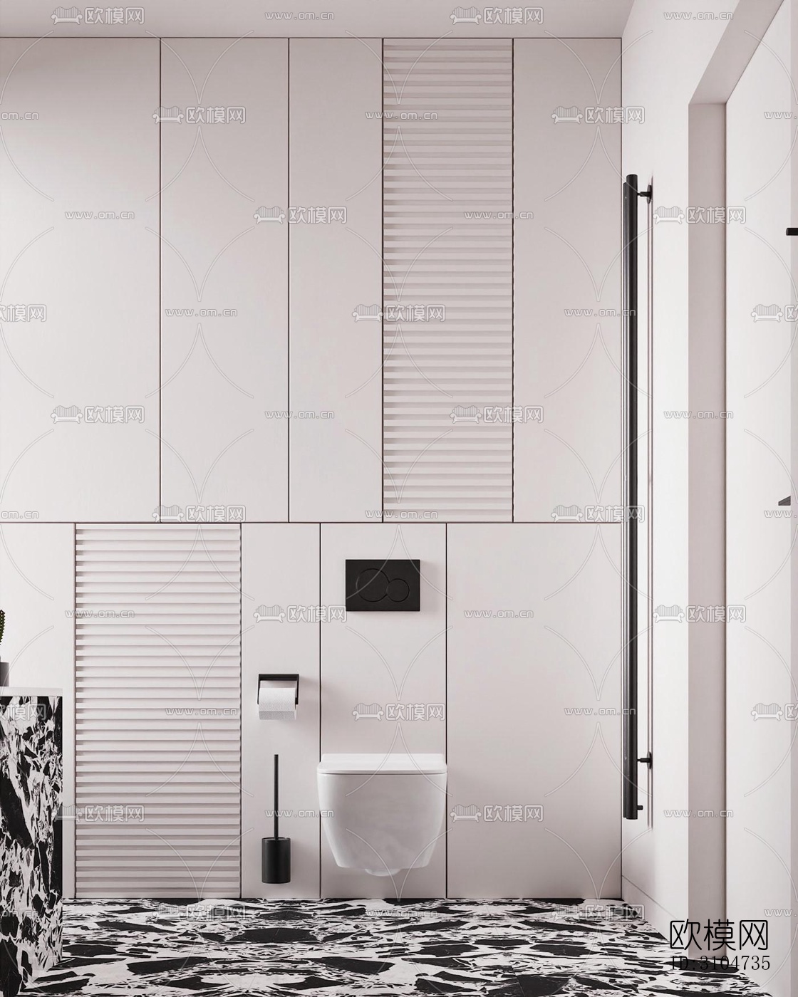 现代卫生间效果图下载（渲染图2）