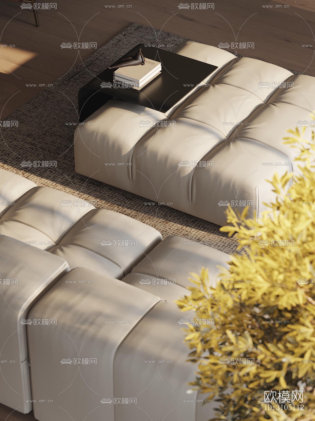 现代平层效果图下载（渲染图11）