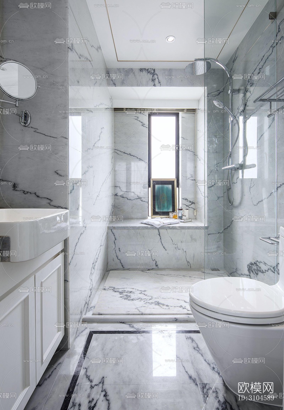 现代卫生间效果图下载（渲染图4）
