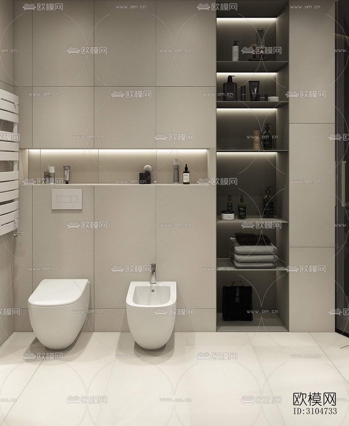 现代卫生间效果图下载（渲染图4）