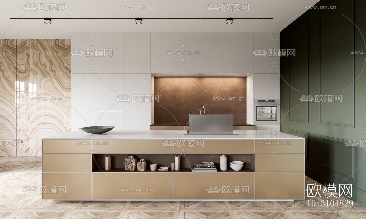 北欧厨房效果图下载（渲染图1）