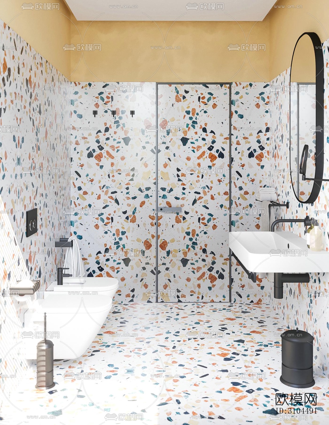 北欧卫生间效果图下载（渲染图3）