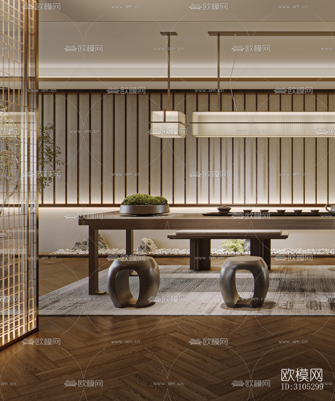 日式茶室效果图下载（渲染图5）