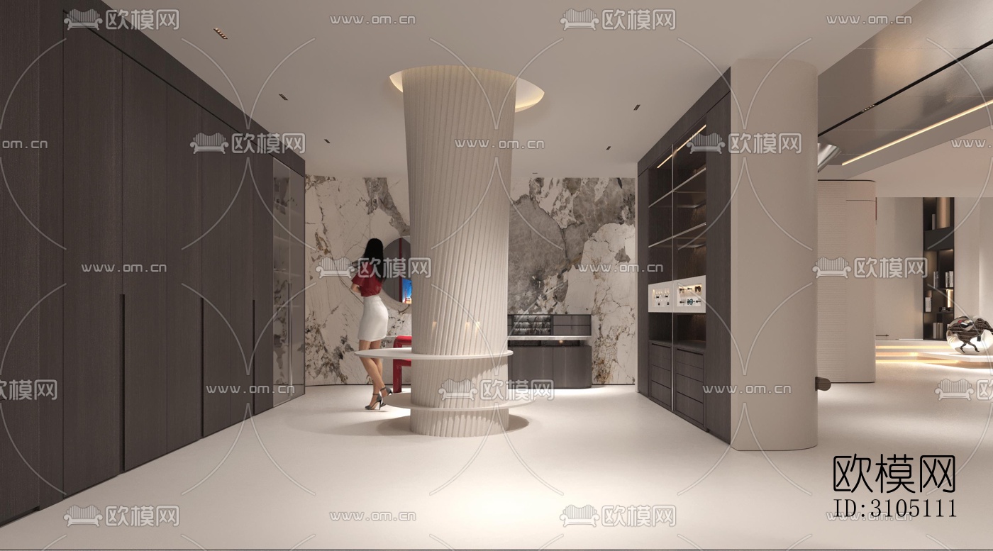 现代平层效果图下载（渲染图12）