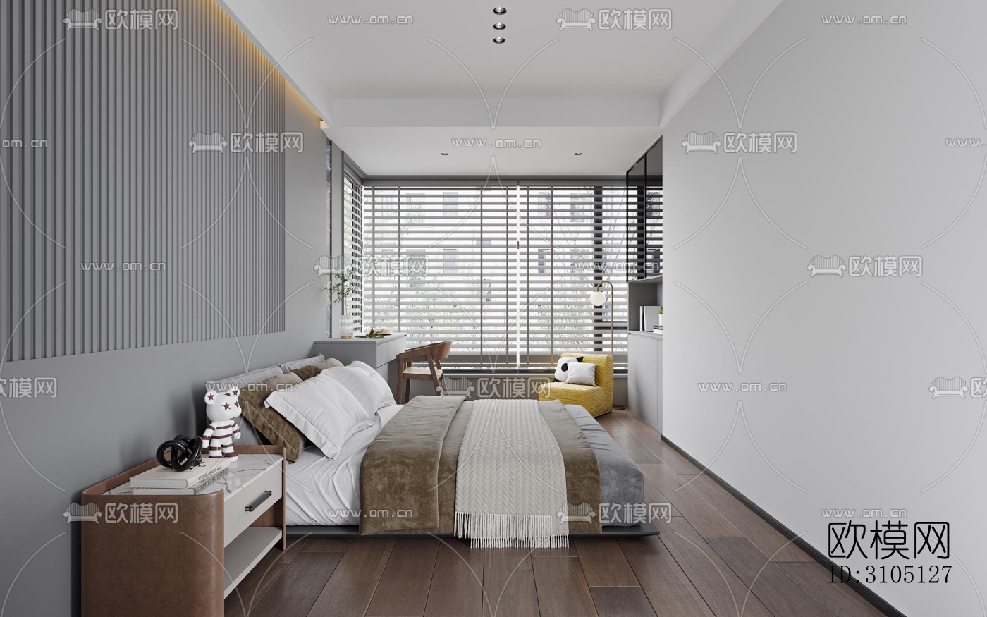 现代平层效果图下载（渲染图5）