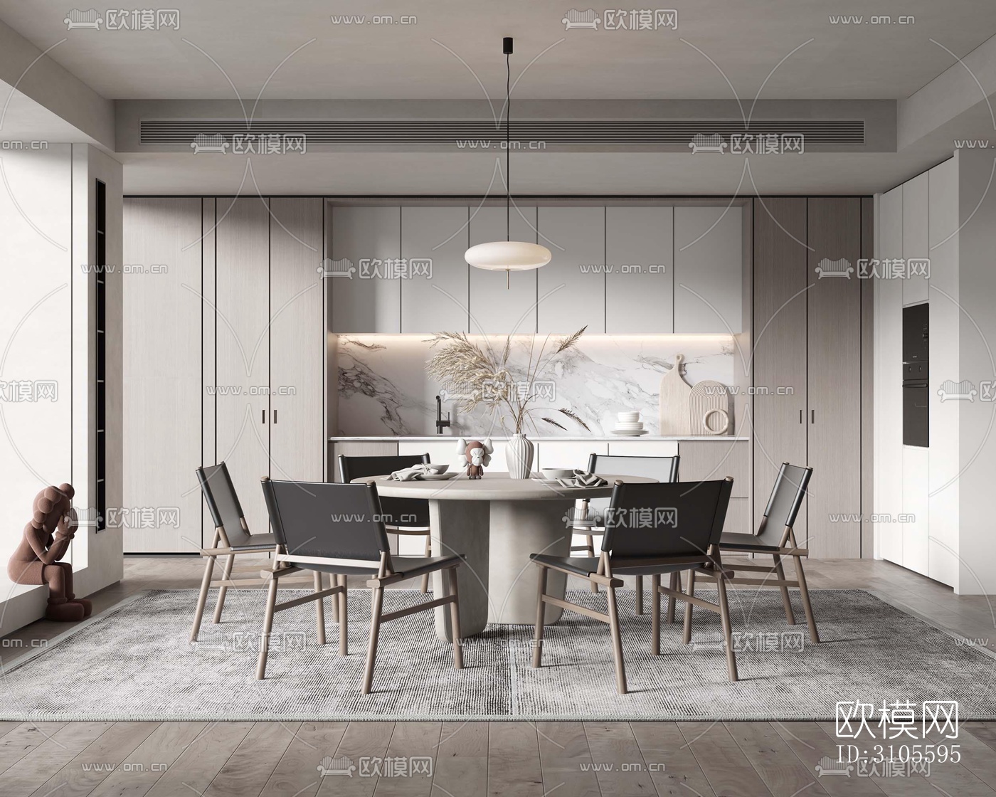 现代餐厅效果图下载（渲染图2）