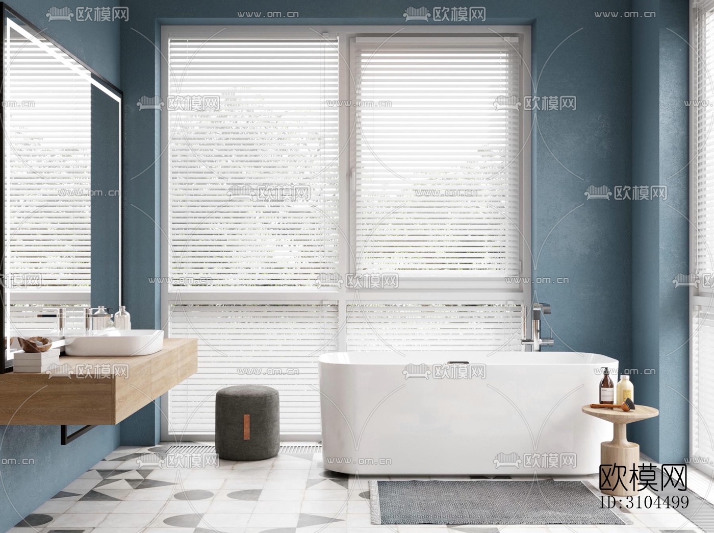 北欧卫生间效果图下载（渲染图4）